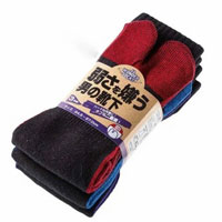 【即納】WS-275 弱さを嫌う男の靴下 ブラック×カラー カカト付 5本指 3足組 ユニワールド UNIWORLD 二重底 黒×赤 黒×青 黒×紫 靴下 ソックス 作業着 作業服