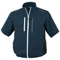 XE98027 空調作業服半袖ブルゾン ジーベック xebec 空調作業服 空調半袖ブルゾン 春夏対応 熱中症対策 半袖ブルゾン サイドファン