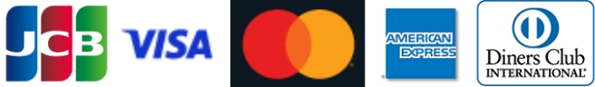 JCB VISA Mastercard AMERICAN EXPRESS Diners Club